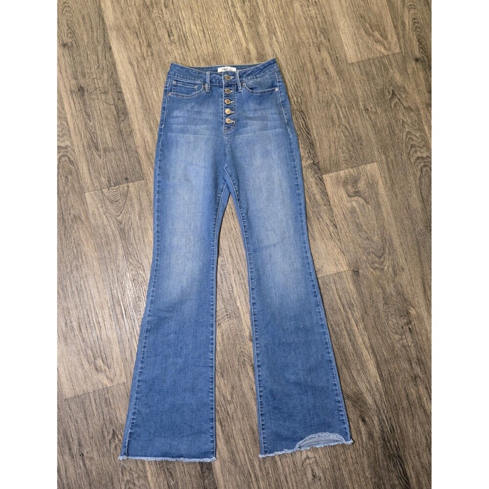 YMI Blue Bootcut Flare Jeans High Rise Size 5 Women’s Retro Y2k Pants Buttons